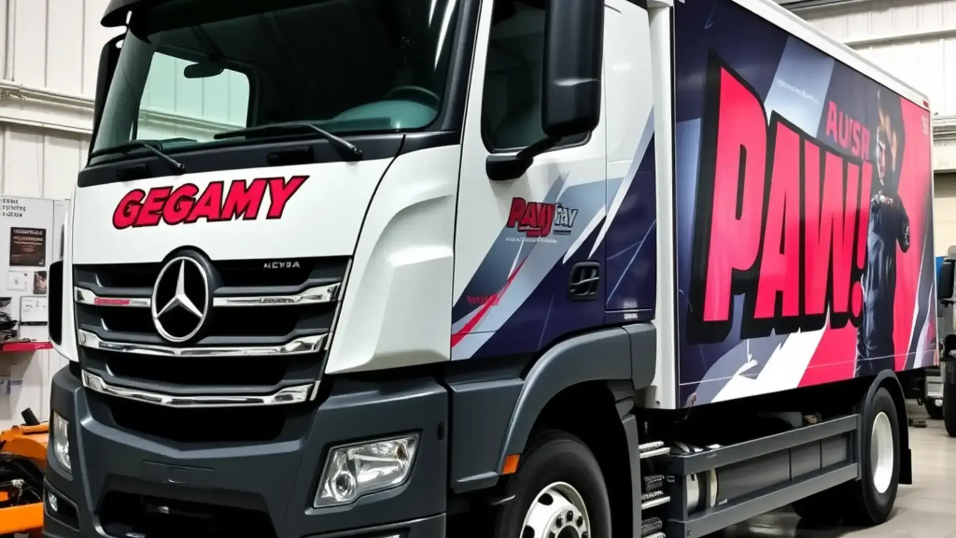 Service vehicle with professional graphics